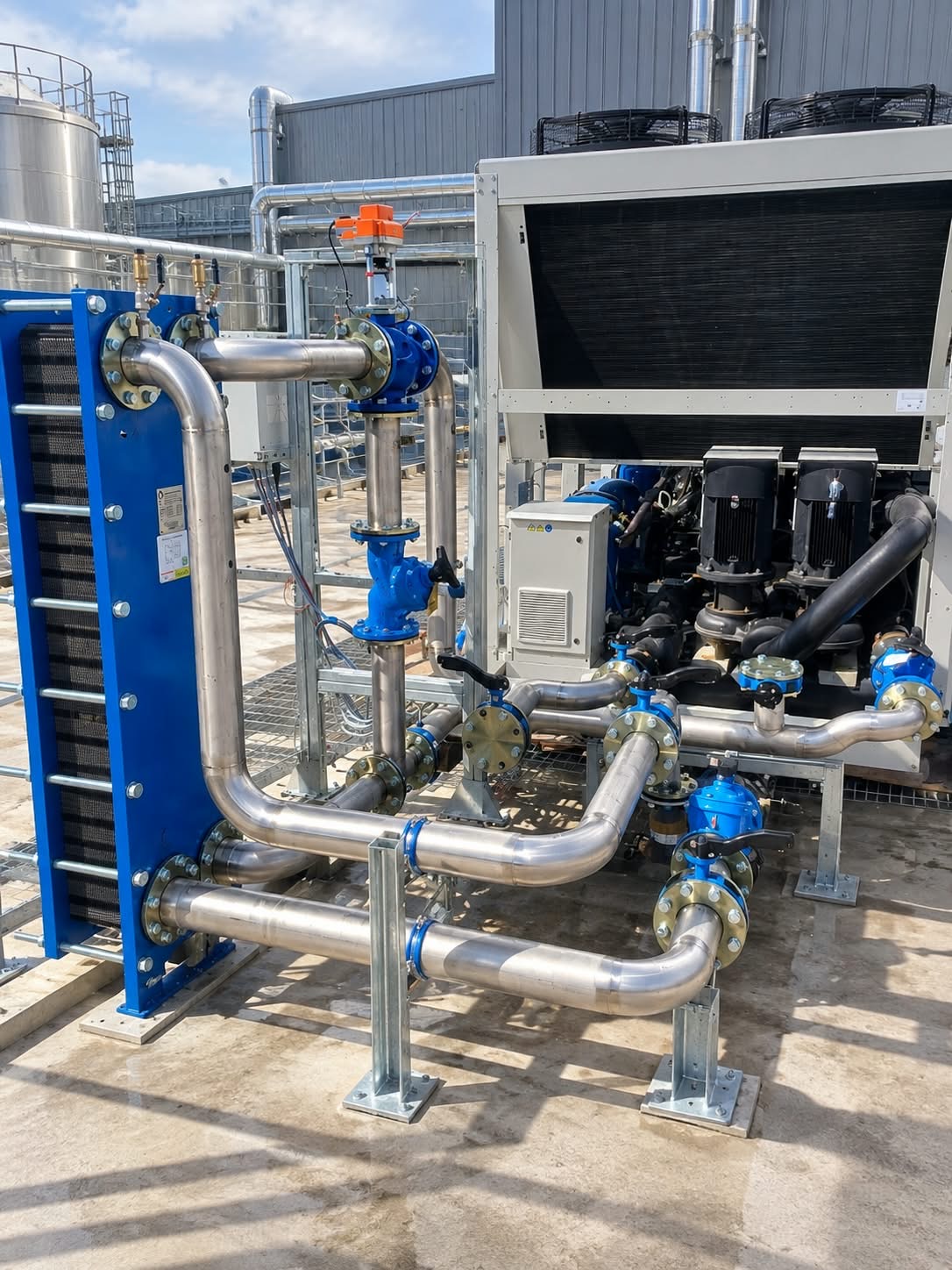 Process cooling pipework